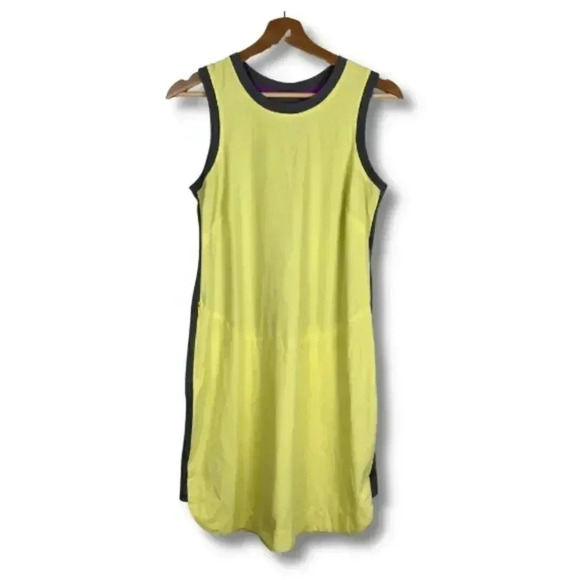 Title Nine Sleeveless Speed Racer Athletic Dress Yellow Gray Small - Picture 1 of 5